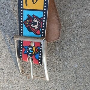 Vintage 1980 Lee Jeans VARIOUS Disney Characters Kids Genuine Leather Belt 20-22